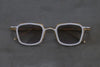 Rigards X TVA joint RG2004TVA titanium aluminum magnesium alloy double-layer sunglasses series RG-RG2004TVA-GDJYSK antique gold + silver frame transparent light gray lens